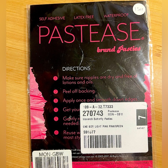 🌈🦋Pastease Rainbow butterfly Pasties (NWT) - Picture 2 of 4